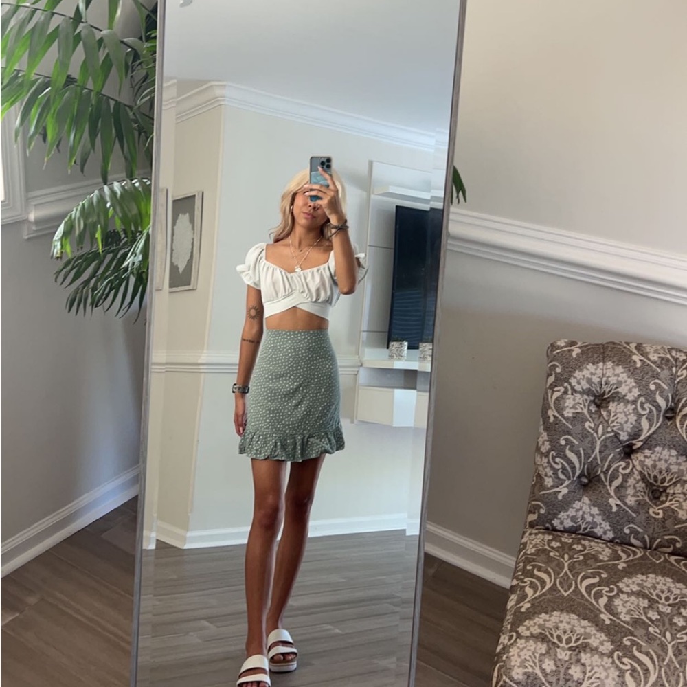 Brandy Melville Green Midi Skirt